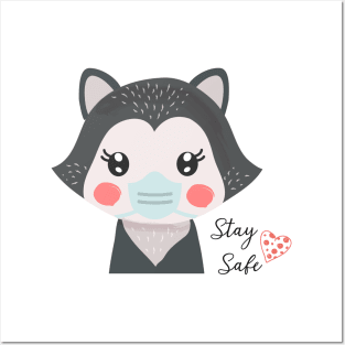 Raccoon, Stay Safe Posters and Art